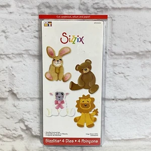 Juego de troqueles de corte de animales de peluche Sizzix Sizzlits conejito oso cordero león - Imagen 1 de 2