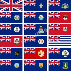4British Flag 3X6FT Americas Columbia Dominica Honduras Jamaica Vancouver Virgin