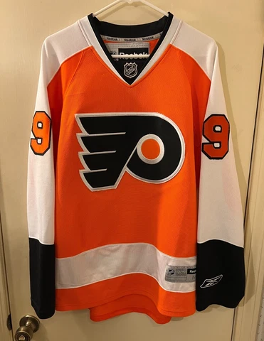 Reebok NHL Philadelphia Flyers #9 Orange & White Jersey Men's Size M    VGC Cover