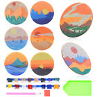 Diamond Dotting Coasters Set of 8 Sunset Design DIY Art Crafts