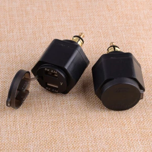 Motorrad Dual USB Ladegeraet Adapter Für BMW Din Hella Stecker LED Voltmeter - Picture 1 of 3