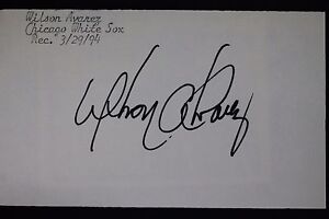 Wilson Alvarez Chicago White Sox Rays Autographed Signed 3x5 Index Card 16L 