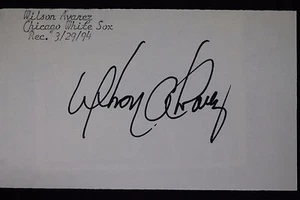 Wilson Alvarez Chicago White Sox Rays Autographed Signed 3x5 Index Card 16L - Picture 1 of 3