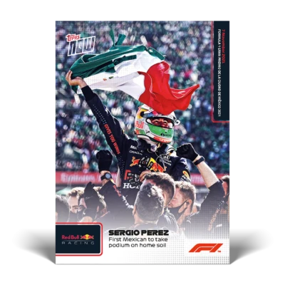 Sergio Perez Red Bull 2021 Topps Now Formula 1 F1 Card #68 Podium on Home Soil - Image 1 of 2