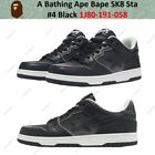 A Bathing Ape Bape Sk8 Sta #4 Black 1J80-191-058 Us Men's 4-14