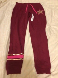 SO Brand ~Girls french terry skinny jogger pants glittery star size M(12)~NWT - Picture 1 of 6