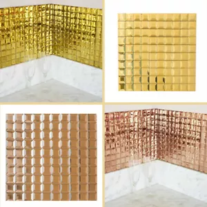 10 pcs WALL PANELS 10 sq ft 12x12" wide Mirror Mosaic Tiles Backdrop Decorations - Picture 1 of 10