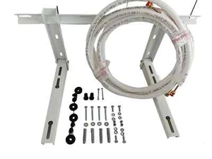 Kit installazione montaggio climatizzatore condizionatore 1/4'' 3/8'' con staffa - Foto 1 di 2