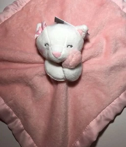 Carters Cat Security Blanket White and Pink Kitten Kitty Blankie Lovey NWT - Picture 1 of 6