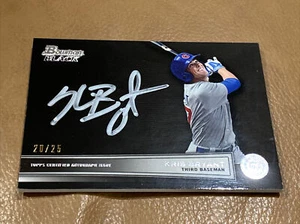 Kris Bryant Bowman Platinum Black Collection Auto Autograph 20/25 Chrome Cubs Up - Picture 1 of 7