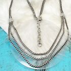 Brighton Meridian Tier Crystal Layered Necklace Silver Plate 25-27" NWOT