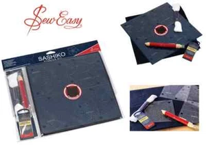 Sew Easy Sashiko Starter Kit Embroidery Set Everything Included - Japanese Style - Picture 1 of 5