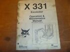 Bobcat Melroe Ingersoll-Rand X331 Excavator Owner Operator Maintenance Manual