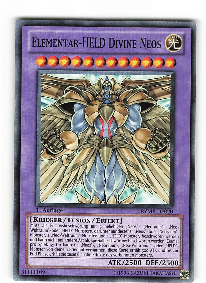 Yugioh ELEMENTAR-HELD DIVINE NEOS , rymp-de020 Common deutsch NM 1. Auflage - Bild 1 von 2