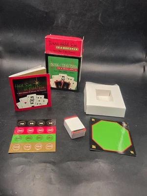 TEXAS HOLD 'EM IN A BOX (UBOX KITS) By Ariel Books Miniature Poker Game Travel - Image 1 of 4