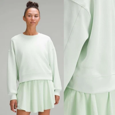 Pullover Lululemon Perfectamente Grande Recortado Crew Softstreme 6 Verde Como Nuevo Foto 1 de 4