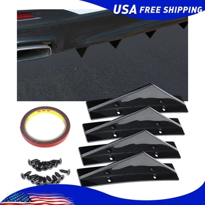 Difusor de parachoques trasero 4 aletas divisor de labios alerón para BMW 328i 335i 340i 428i Foto 1 de 4