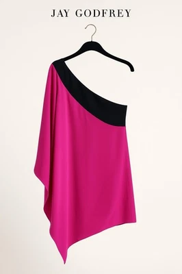 Vestido de seda Jay Godfrey Paradis de un hombro talla 10 Foto 1 de 4