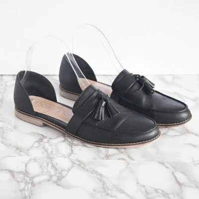 Sole Society Blair Black Leather Loafers Mules Size 7.5 - Image 1 of 4