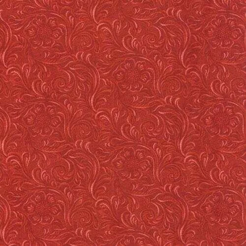 Moda TOOLED LEATHER Red 11216 22 Quilt Fabric By The Yard By Sara Khammash - Image 1 of 1