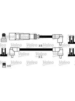 Valeo Ignition Cable Kit fits Seat Cordoba 1.6 6K1,6K2 i (346332) - image 1 of 4