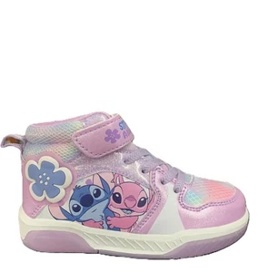 Lilo & Stitch Stivaletto Sportivo Bambina Rosa con Luci Chiusura a Strappo - Picture 1 of 5