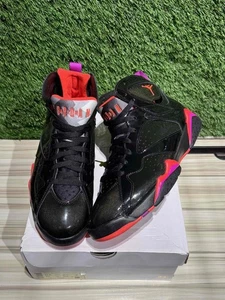 Size 10M/11.5W - Jordan 7 Retro Black Patent (Women's) Sz 10M 313358-006 - Picture 1 of 5