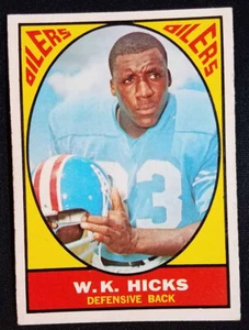 1967 Topps #50 W.K. Hicks Rookie RC Houston Oilers EX (wax stain) - Picture 1 of 3