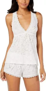 Flora by Flora Nikrooz Bisou Lace-Trim Camisole Pajama Set Ivory XL - Picture 1 of 2