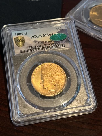 1909-S $10 Gold Coin PCGS MS-64+ CAC stellar ex-half dome collection pedigree 🤓 Cover
