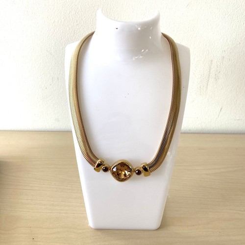 Christian Dior Grossé & Henkel Kette mit Schmuckstein