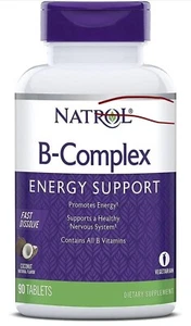 Natrol B-Complex Fast Dissolve - Coconut 12 Bottles - Picture 1 of 4