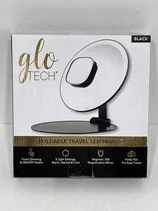 Glo Tech Foldable 8" Travel LED Mirror Choose Color - Sealed Box - Picture 1 of 3