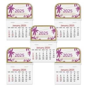 5Pcs 2025 Mini Stick on Calendar Peel and Stick Calendar Adhesive Car Calendar - Picture 1 of 14