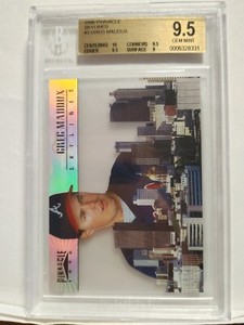 1996 Pinnacle Skylines Greg Maddux #3 BGS 9.5 Gem Mint Pop 1 None Higher Acetate