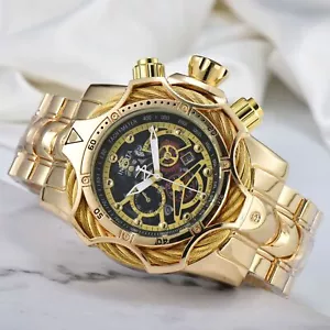 Men's Watch INVIC Large Dial Steel Belt Sports Quartz Watch - Picture 1 of 27