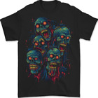5 Zombie Skulls Halloween Mens T-Shirt 100% Cotton