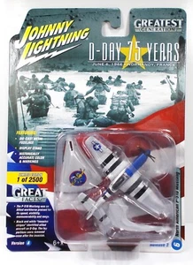 Johnny Lightning 2019 White Lightning CHASE! D-Day  AMERICAN P-510 MUSTANG PLANE - Picture 1 of 3