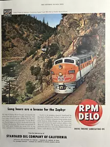 1948 Standard Oil Co California RPM Delo Western Pacific Railroad VTG Print Ad - Picture 1 of 1