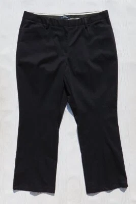 LANDS’ END US Women’s XL 16 Short Navy Blue Stretch Cotton + Straight Pants MINT - Image 1 of 4