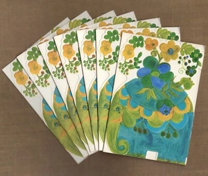 LOTE DE 7 Cuadernos + Sobres Vintage Annie Chazottes, Arte Elefante Floral Azul - Imagen 1 de 5