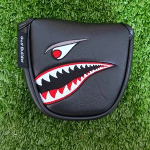 Golf Toothy Shark Mallet Putter Head Cover with Magnetic Closure - Picture 1 of 3