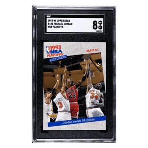 Michael Jordan SGC 8 1993-94 Upper Deck NBA Playoffs Card #193 - Picture 1 of 3