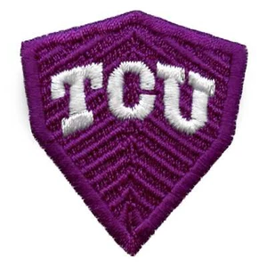 Texas Christian Universidad Pequeño Violeta Escudo Logo NCAA Bordado Jersey Patc - Picture 1 of 1