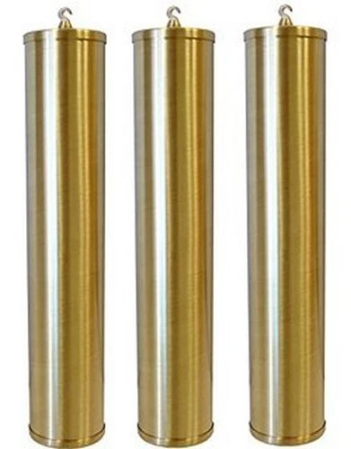 Grandfather Clock Weight Shells Set of 3 Brushed Brass Howard Miller 60 x 245 mm