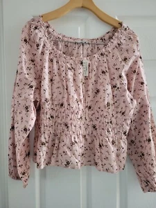Madewell Mujer Sophie Rosa Floral Peplum Top Talla Grande Nueva Coqueta Femenina - Imagen 1 de 9