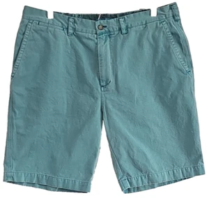Pantalones cortos chinos para hombre Tori Richard talla 36 frente plano azul aguamarina Beach Resort - Imagen 1 de 9