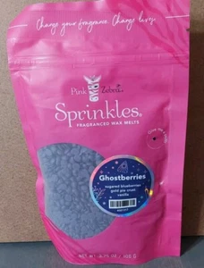 Pink Zebra Wax Pellet Sprinkles NEW Sealed 3.75 oz Ghost Berries Scent - Picture 1 of 2