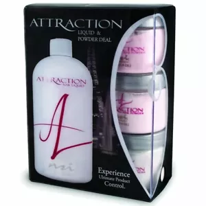 NSI Attraction Acrylic Nails kit 3 x 40g Powders & 240ml Liquid Monomer - Picture 1 of 1