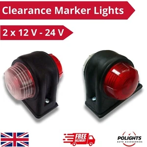 2x Luces de separación 12V-24V Lámpara de señalización lateral Blanco/Rojo Remolque Camión Coche Autobús Furgoneta - Imagen 1 de 6
